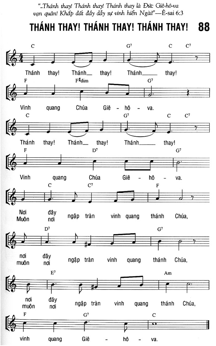 Sheet music: THÁNH THAY! THÁNH THAY! THÁNH THAY!