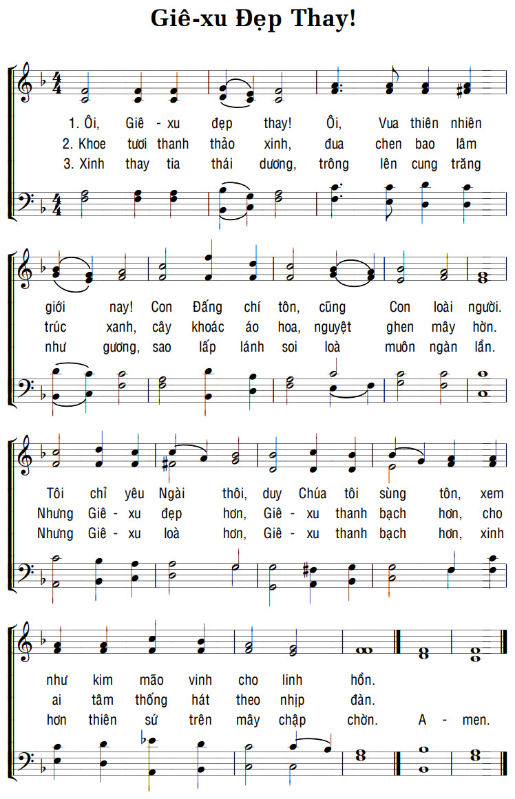Sheet music: GIÊ-XU ĐẸP THAY!