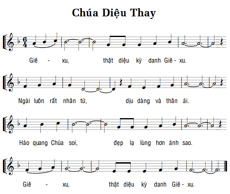 Sheet music: CHÚA DIỆU THAY