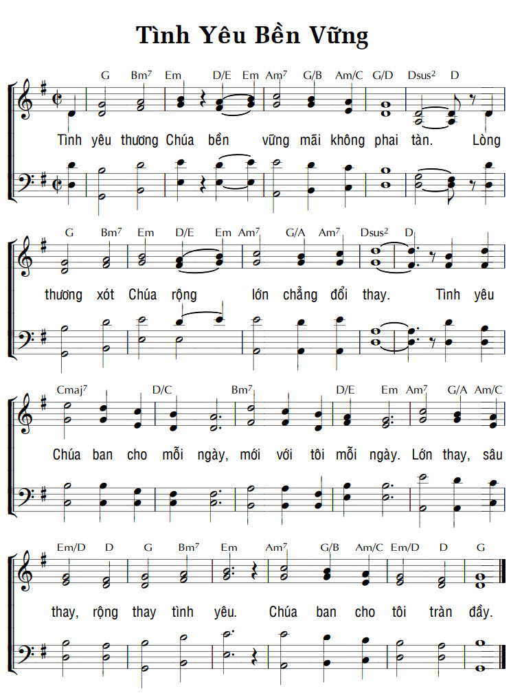 Sheet music: TÌNH YÊU BỀN VỮNG