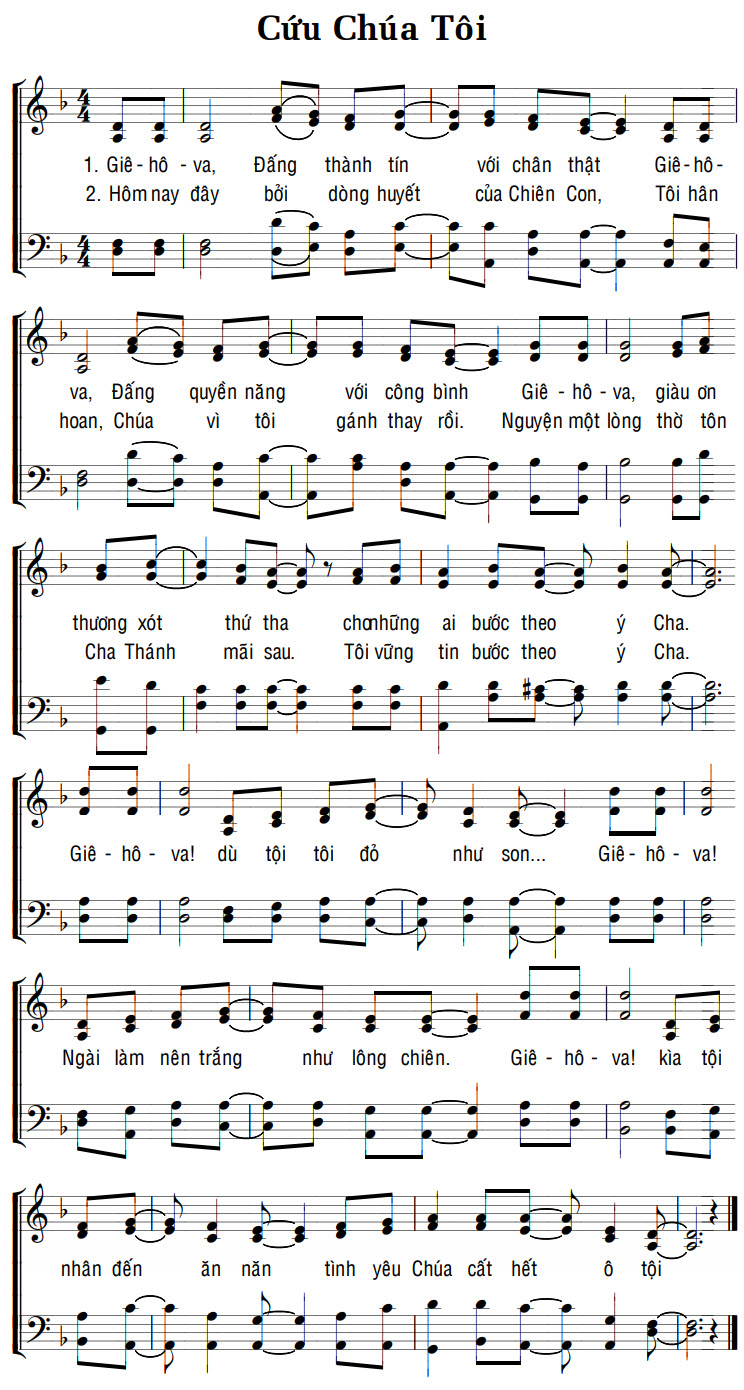 Sheet music: CỨU CHÚA TÔI