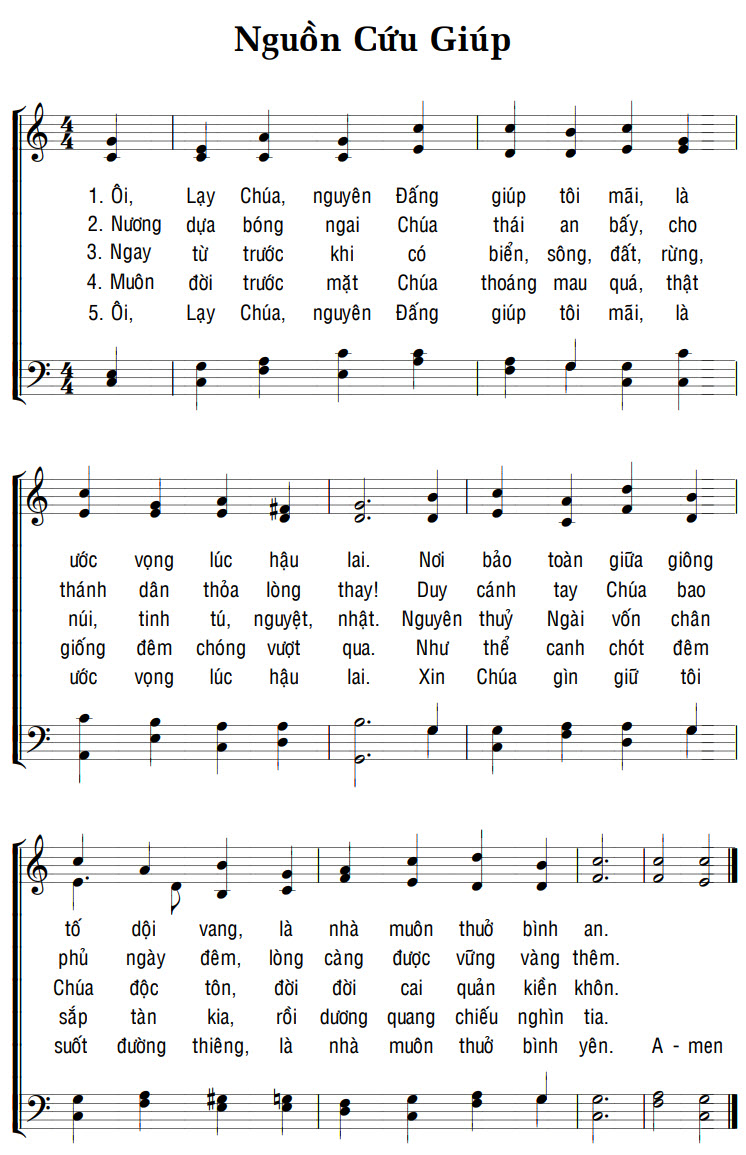 Sheet music: NGUỒN CỨU GIÚP