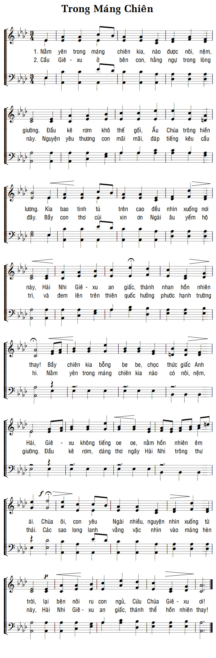 Sheet music: TRONG MÁNG CHIÊN
