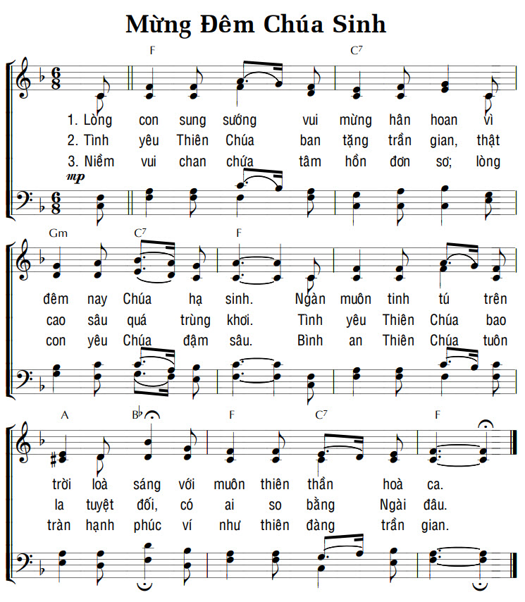Sheet music: MỪNG ĐÊM CHÚA SINH