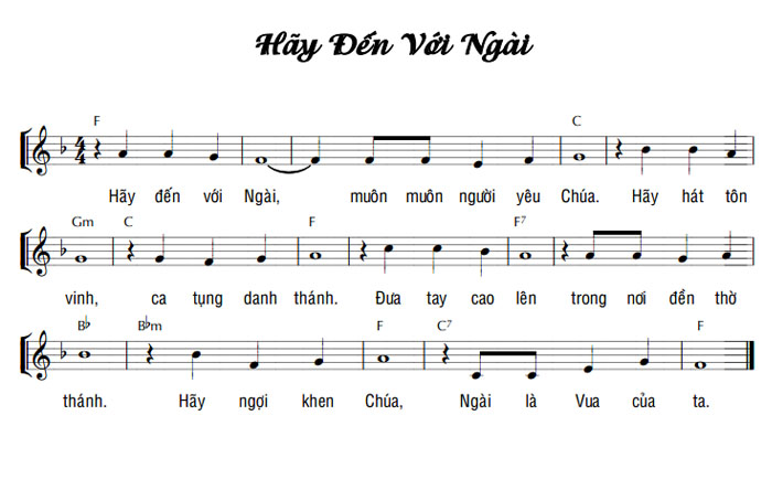 Sheet music: HÃY ĐẾN VỚI NGÀI