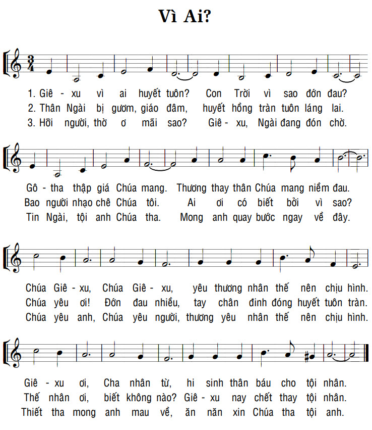 Sheet music: VÌ AI?