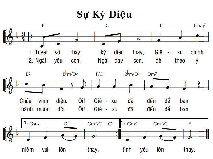 Sheet music: SỰ KỲ DIỆU