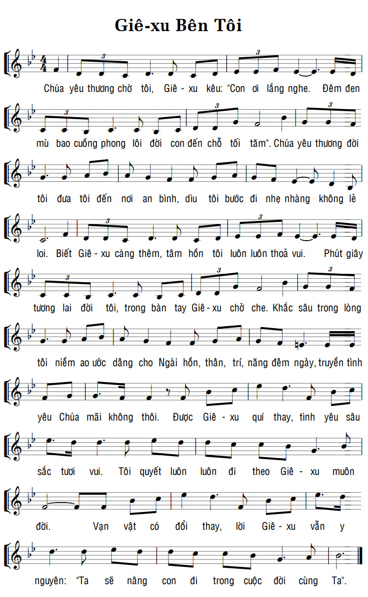 Sheet music: GIÊ-XU BÊN TÔI