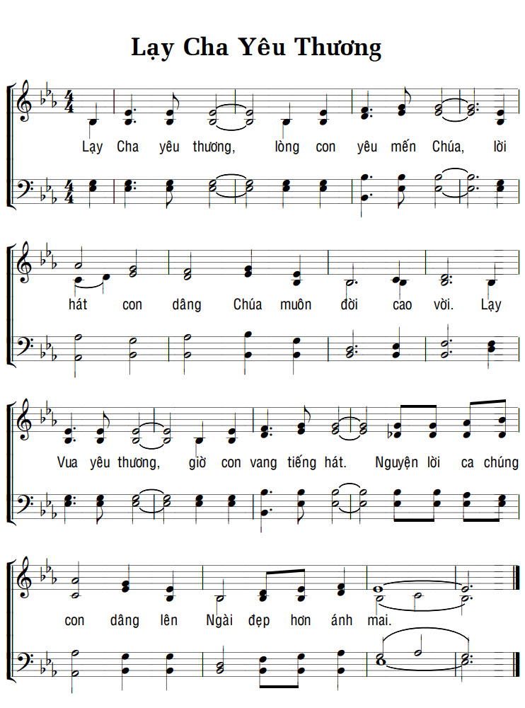 Sheet music: LẠY CHA YÊU THƯƠNG