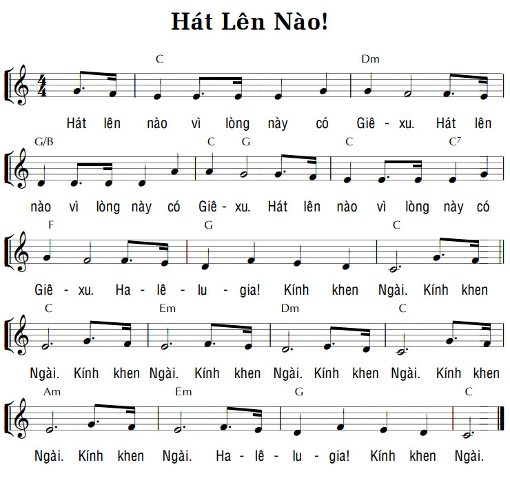 Sheet music: HÁT LÊN NÀO!