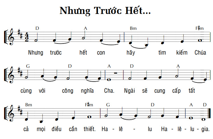 Sheet music: NHƯNG TRƯỚC HẾT