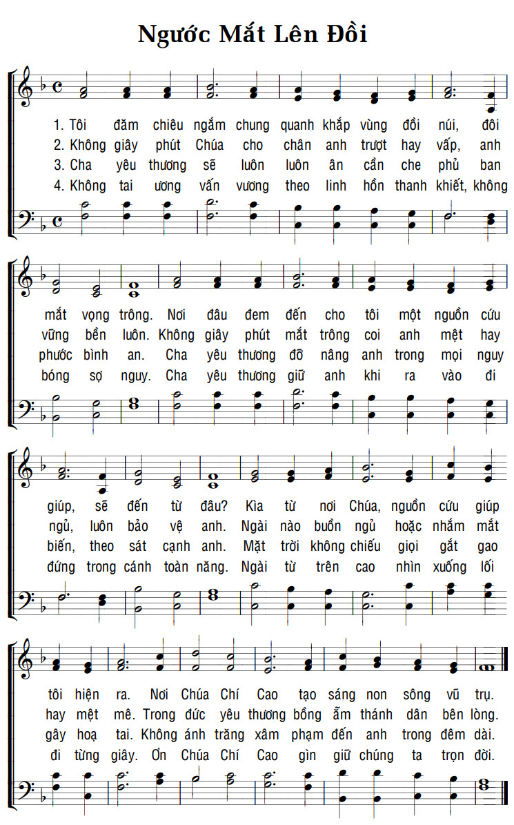 Sheet music: NGƯỚC MẮT LÊN ĐỒI