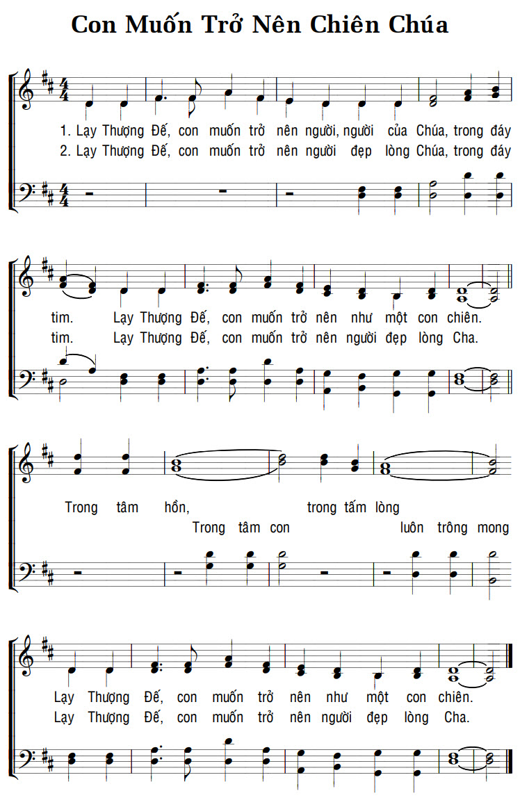 Sheet music: CON MUỐN TRỞ NÊN CHIÊN CHÚA