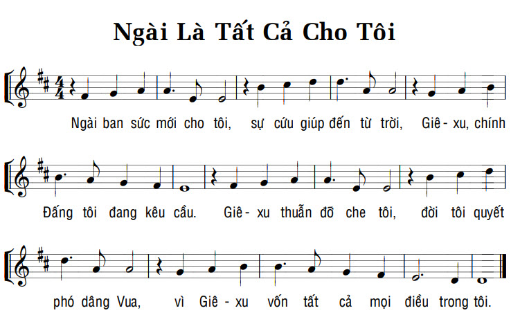 Sheet music: NGÀI LÀ TẤT CẢ CHO TÔI