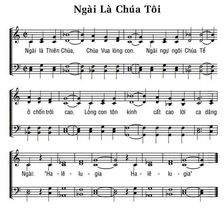Sheet music: NGÀI LÀ CHÚA TÔI