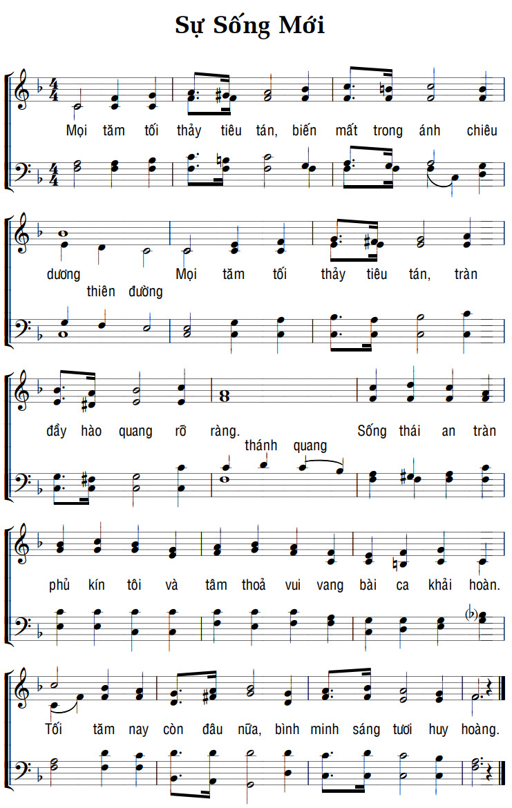 Sheet music: SỰ SỐNG MỚI