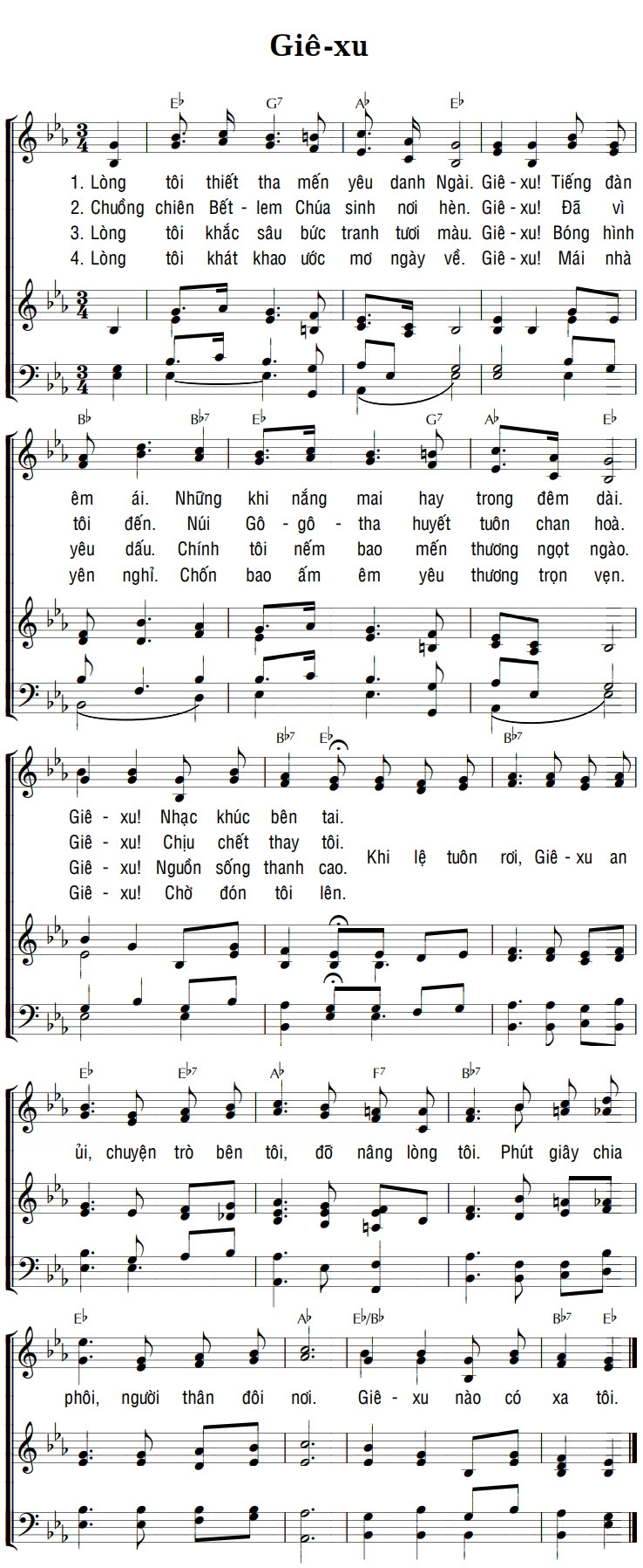 Sheet music: GIÊ-XU