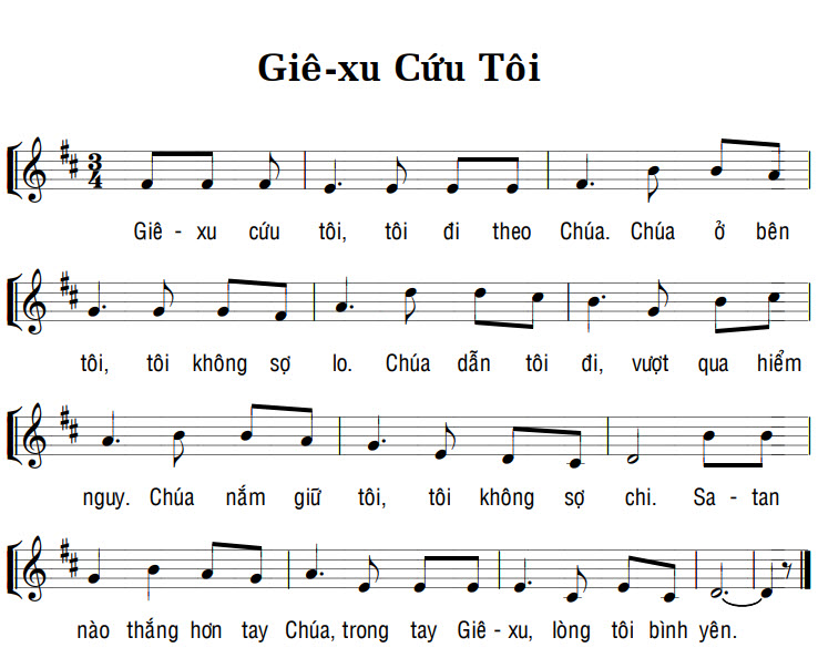 Sheet music: GIÊ-XU CỨU TÔI