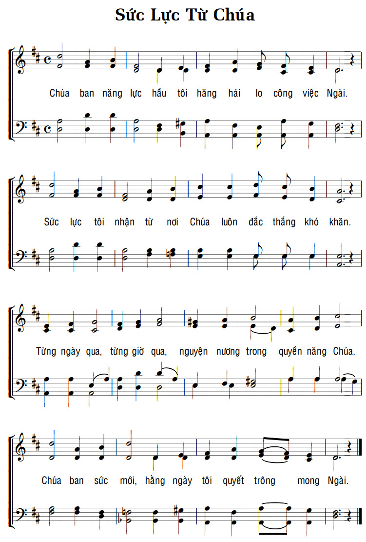 Sheet music: SỨC LỰC TỪ CHÚA