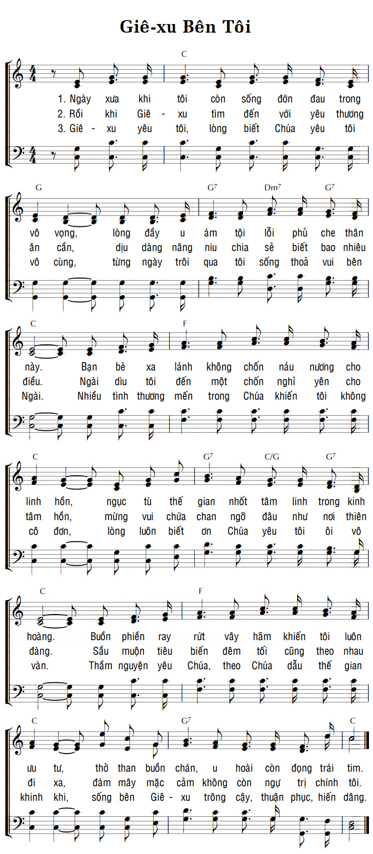 Sheet music: GIÊ-XU BÊN TÔI