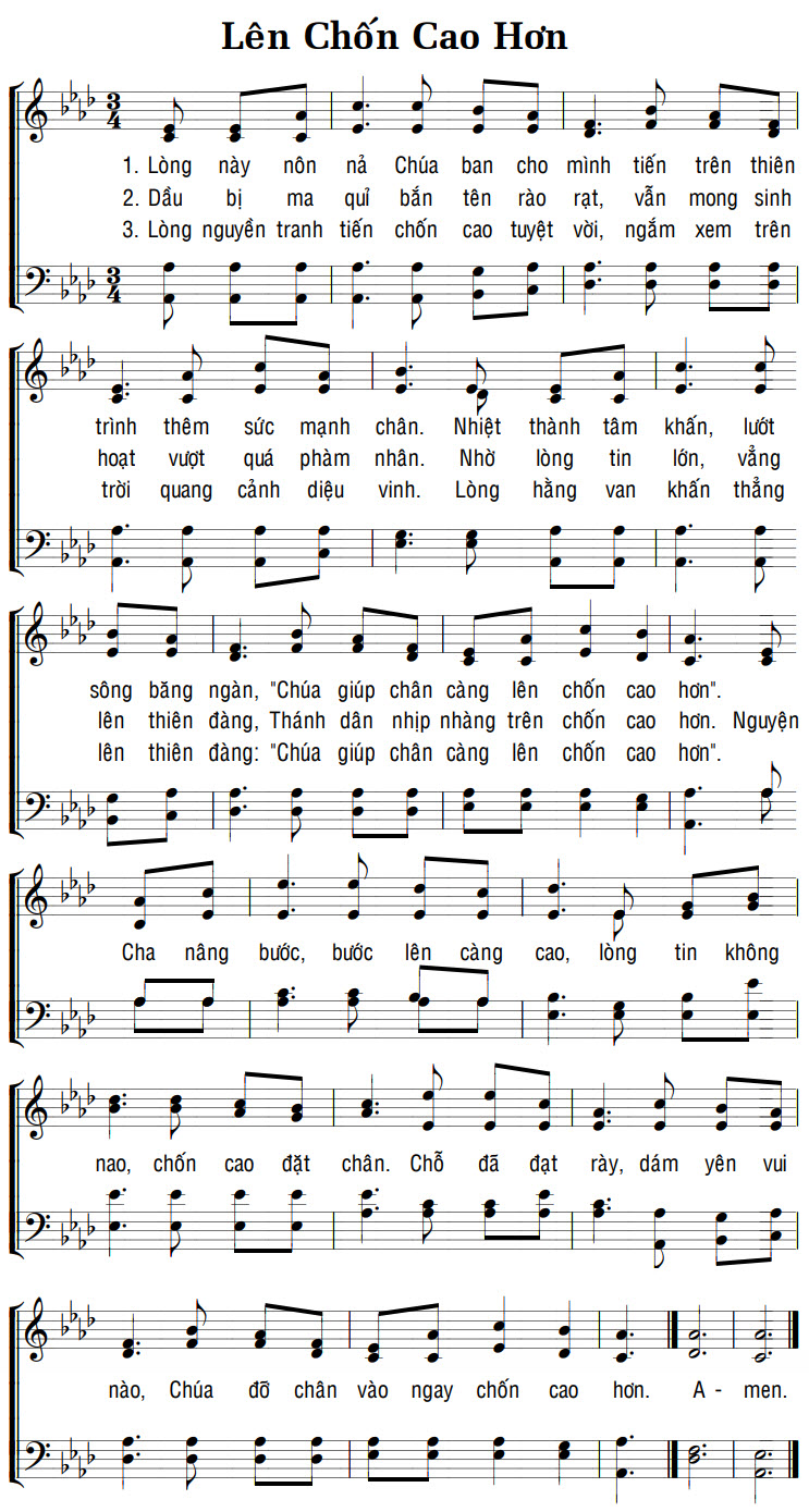 Sheet music: LÊN CHỐN CAO HƠN