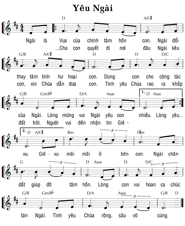 Sheet music: YÊU NGÀI