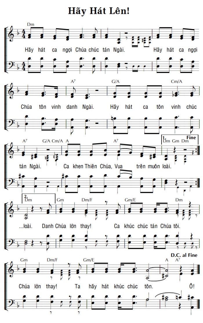 Sheet music: HÃY HÁT LÊN!