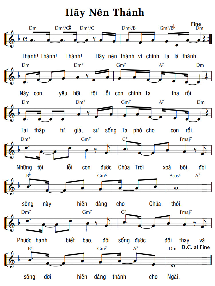 Sheet music: HÃY NÊN THÁNH