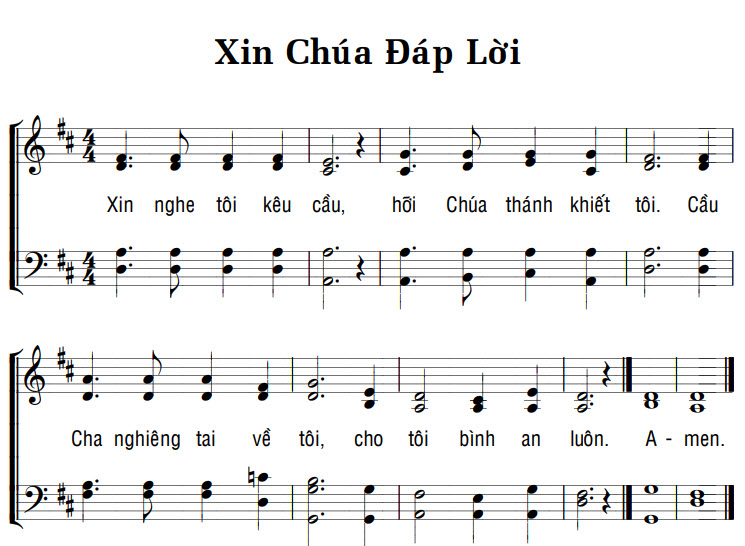 Sheet music: XIN CHÚA ĐÁP LỜI