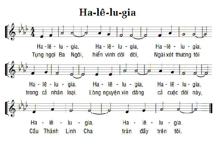Sheet music: HA-LÊ-LU-GIA