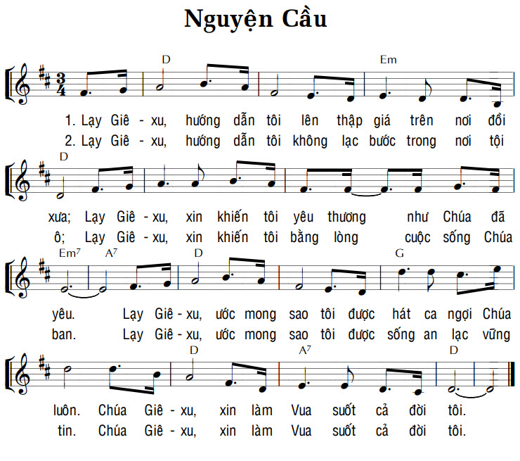 Sheet music: NGUYỆN CẦU