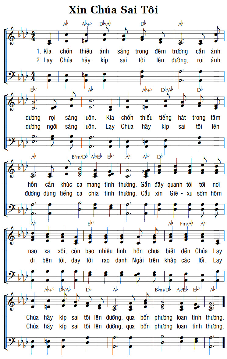 Sheet music: XIN CHÚA SAI TÔI