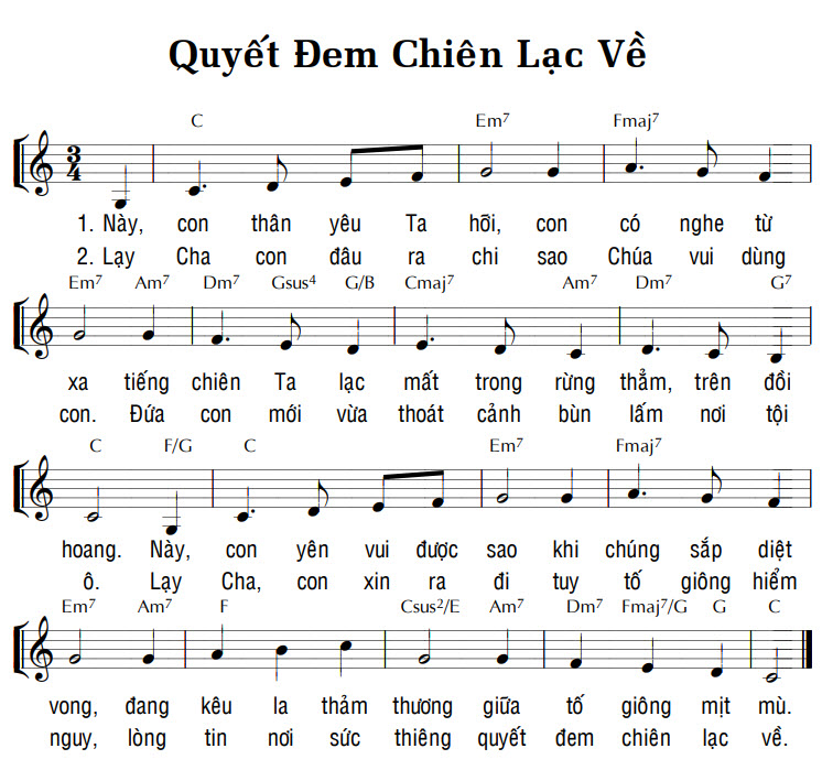 Sheet music: QUYẾT ĐEM CHIÊN LẠC VỀ