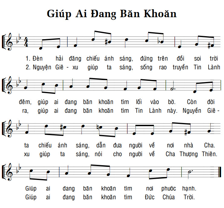Sheet music: GIÚP AI ĐANG BĂN KHOĂN