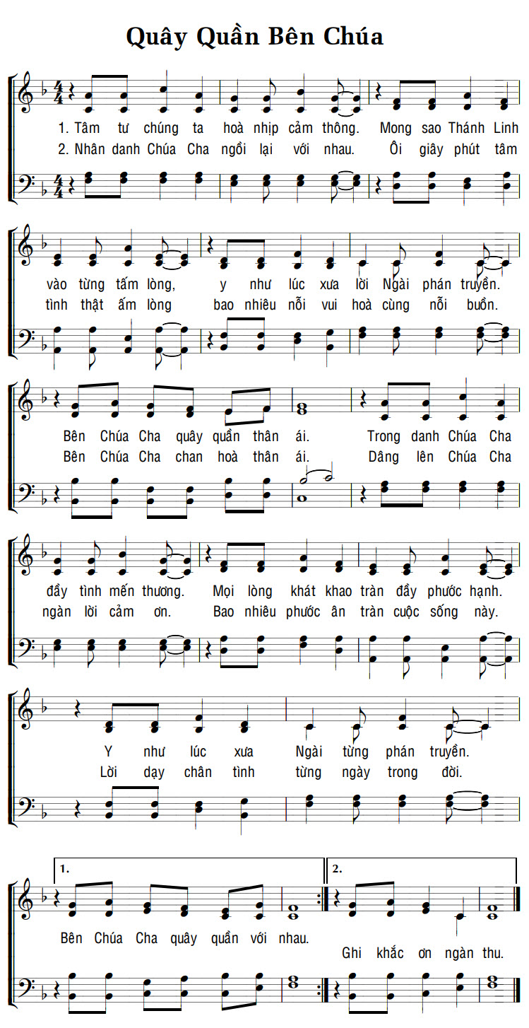Sheet music: QUÂY QUẦN BÊN CHÚA