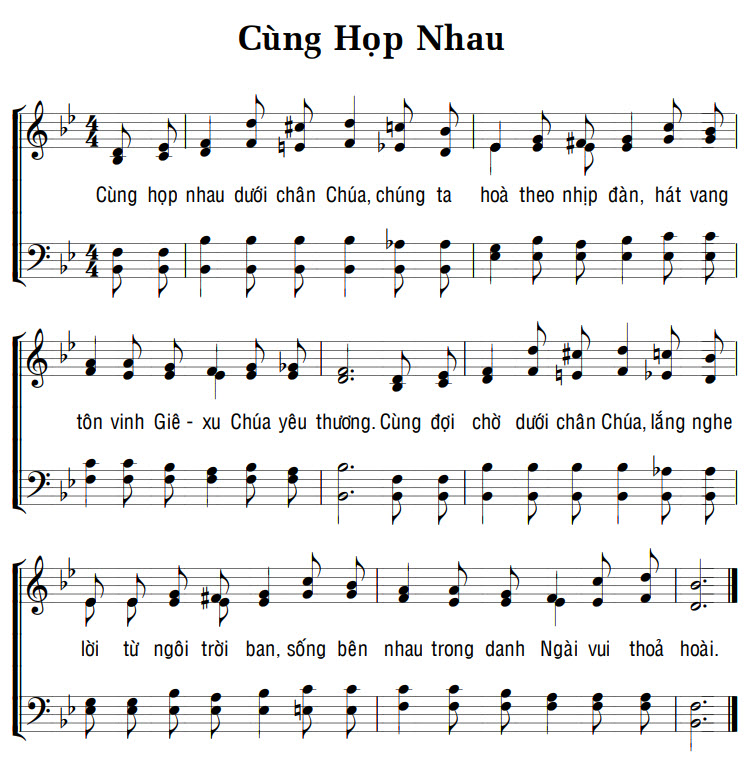 Sheet music: CÙNG HỌP NHAU