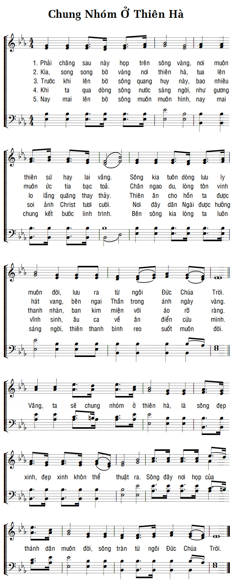 Sheet music: CHUNG NHÓM Ở THIÊN HÀ