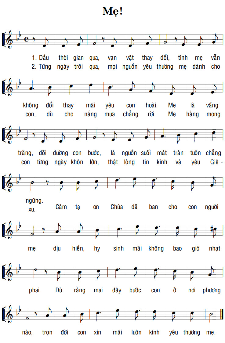 Sheet music: MẸ