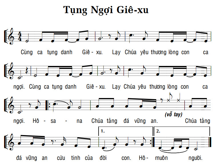 Sheet music: TỤNG NGỢI GIÊ-XU