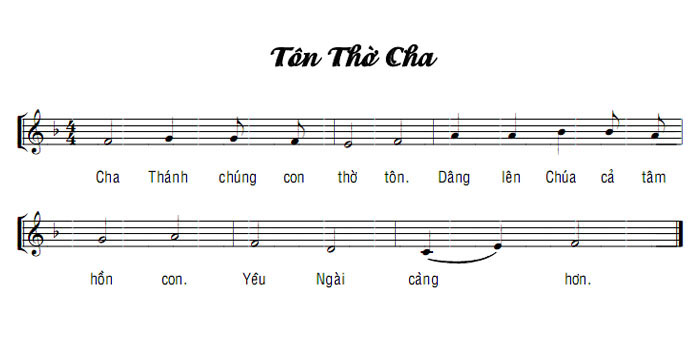 Sheet music: TÔN THỜ CHA