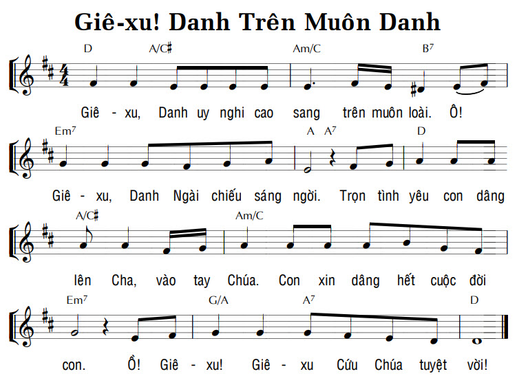 Sheet music: GIÊ-XU! DANH TRÊN MUÔN DANH