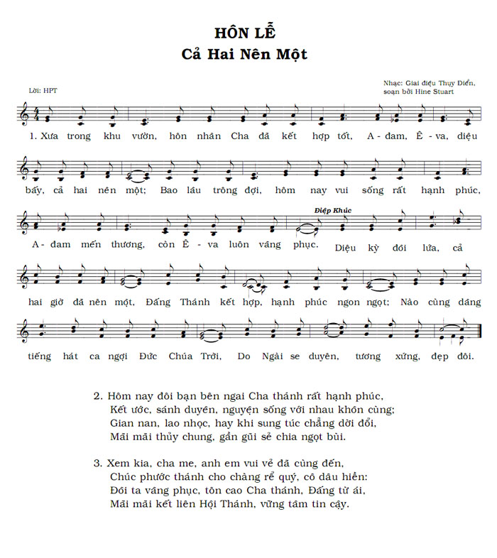 Sheet music: Cả Hai Nên Một