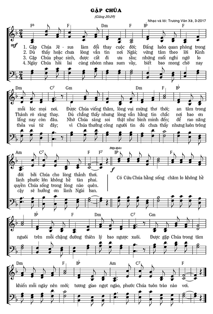 Sheet music: Gặp Chúa