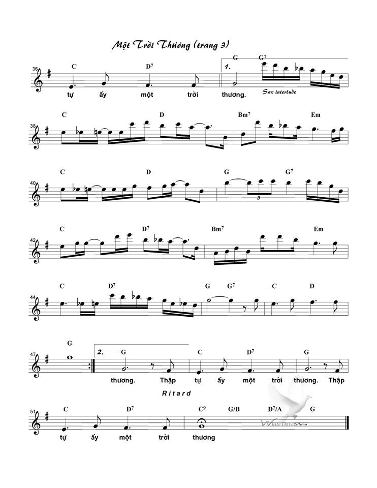 Sheet music: Một Trời Thương (trang 3)