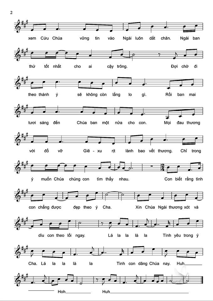 Sheet music: Xin Chúa Ngài Thương Xót