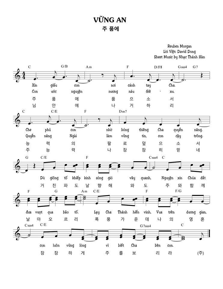 Sheet music: VỮNG AN