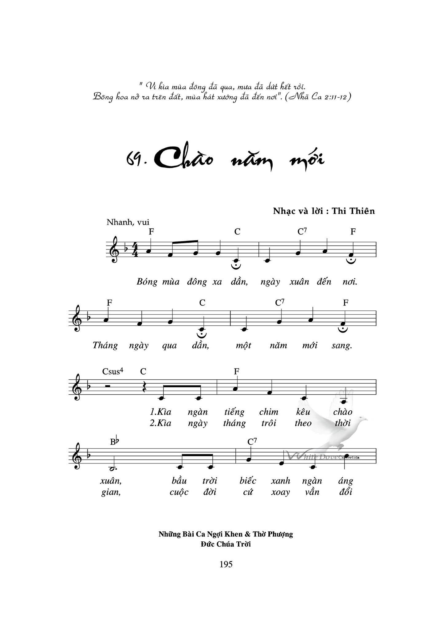 Sheet music: Chào năm mới