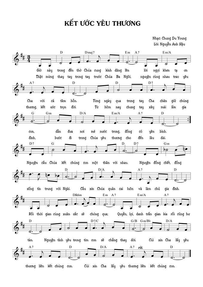 Sheet music: KẾT ƯỚC YÊU THƯƠNG