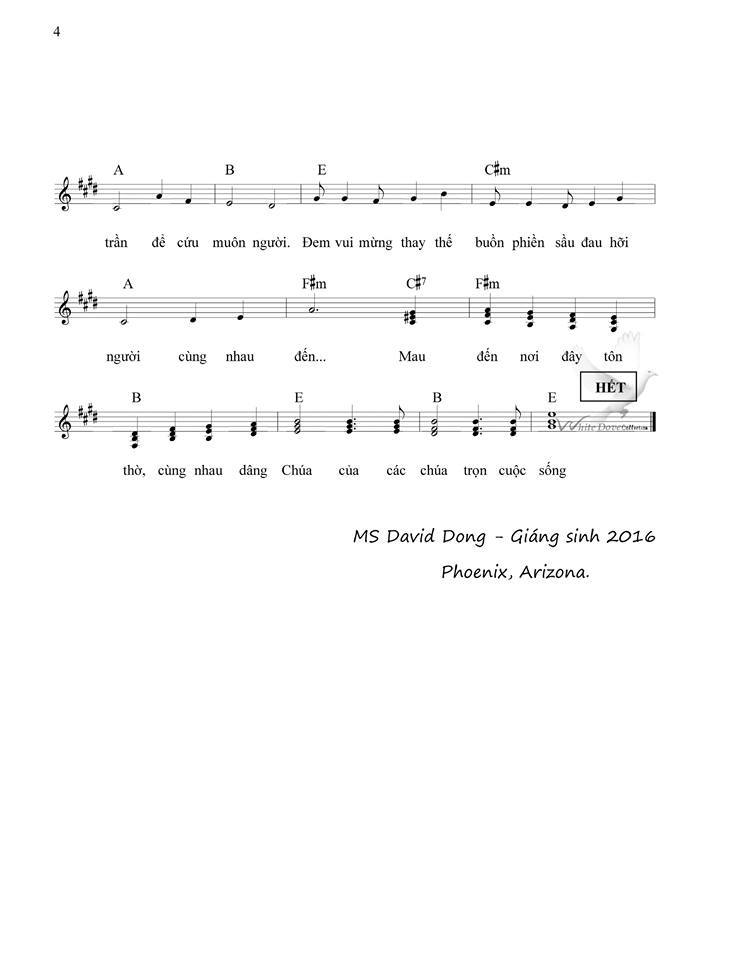 Sheet music: Giáng sinh 2016