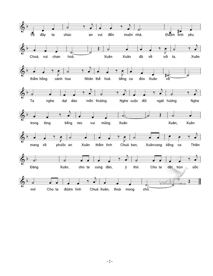 Sheet music: Chúc Xuân